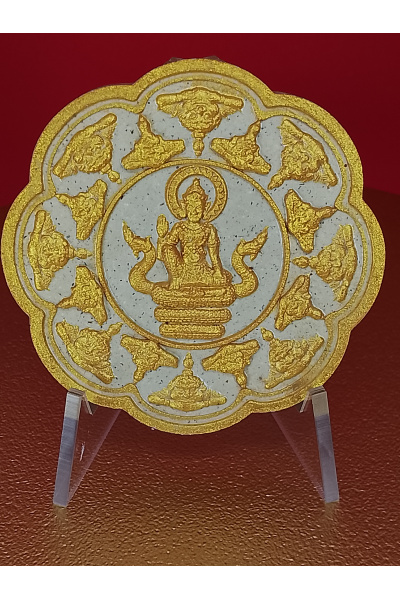 (5 cm. size) Sacred Jatukam Ramathep Amulet – “Lak Mueang Phutthakhom Khao Aor” Edition Khao Aor Monastic Institute, Wat Khao Aor, Phatthalung Enhancing Power, Barami (Prestige), Authority &amp; Success – No.154