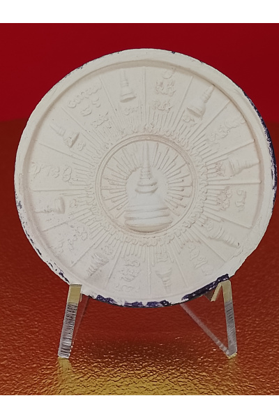 (3 cm. size) Jatukam Ramathep “Money Flowing In” Edition – Terracotta Glazed Amulet – Wat Phra Mahathat, Nakhon Si Thammarat – Wealth &amp; Business Prosperity No.181